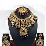 Purple with Mirror Necklace Set