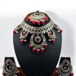 Pink Half Moon Style Necklace Set