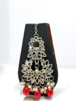 Watermelon Red with mirror Necklace Set - Image 3