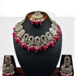Pink with mirror Necklacce Set