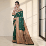 Dark Green Soft Silk Saree