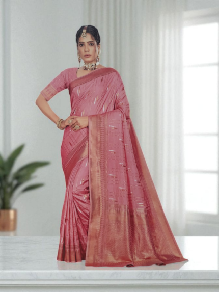 Pink Soft Silk Saree