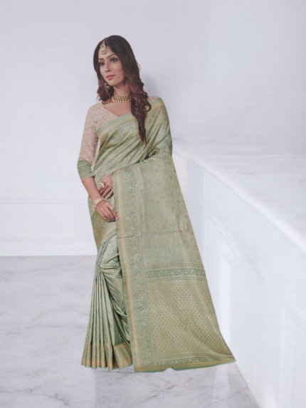 Dark Green Soft Silk Saree