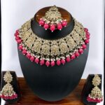 Gold and Pink Necklace Set