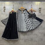 Black and White Lahenga