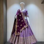 Light Purple with Wine Lahenga