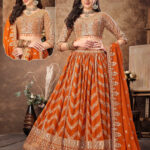 Rust Orange Lehenga