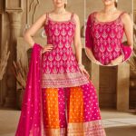 Red plazzo set