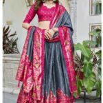 Gray & Pink chaniya choli