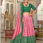 Pink & Green chaniya choli