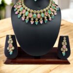 Pink and Green Necklace Set