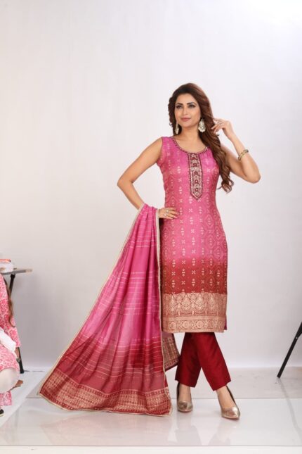 Pink & Maroon Salwar Kameez