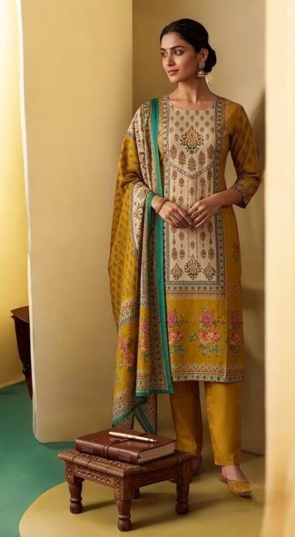 Mustard Salwar Kameez