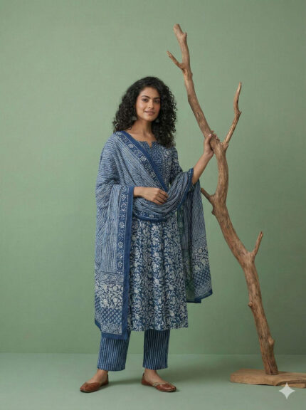 Blue Fancy Churidar