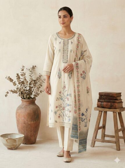 Beige Salwar Kameez