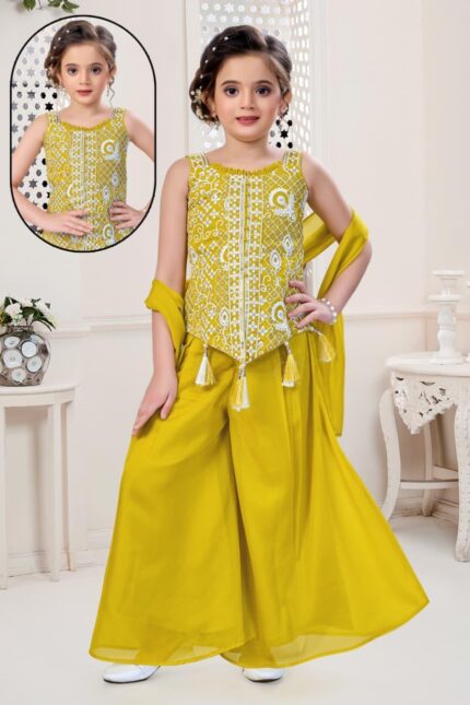 Green Girls Plazo Suit