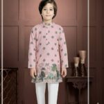 Light Pink boys Kurta Suit