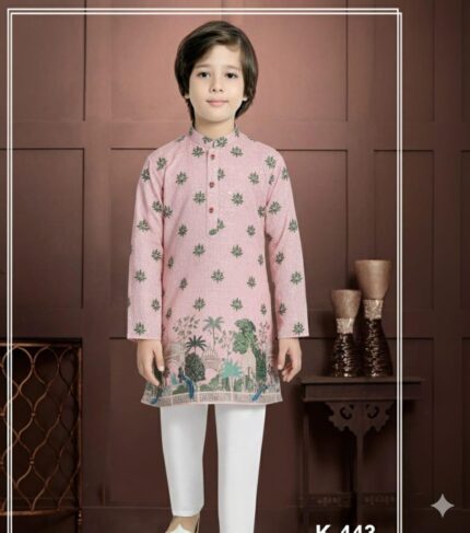 Light Pink boys Kurta Suit