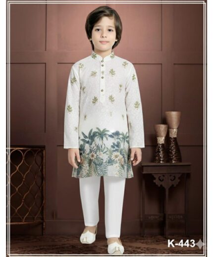 White boys Kurta Suit