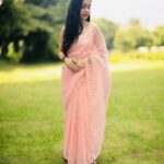 Soft Net Sequence Embroidered Saree