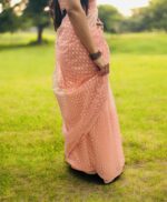 Soft Net Sequence Embroidered Saree - Image 3