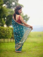 Soft Silk Embroidered Saree - Image 2