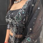 Black sequence lehenga - Image 2