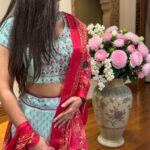 Sea Blue Lehenga - Image 3