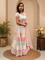 Cream Sequence Lehenga - Image 2