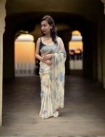 Soft Organza Saree - Image 4